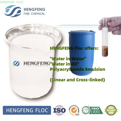 주문 High-Efficiency Flocculation Polyacrylamide Emulsion for Water Treatment with 25%-50% Solid Content and ≤10 Minutes Dissolving Time 온라인 제조