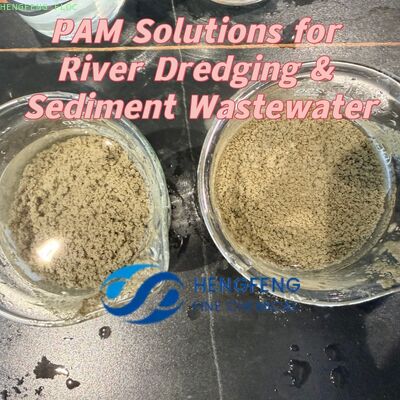 High Solid Content Cationic Polyacrylamide Powder for Quick Flocculation in River Dredging Wastewater Treatment