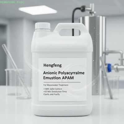 Hengfeng Anionic Polyacrylamide Emulsion APAM Emulsion for Wastewater Treatment with >=88% Solid Content and <=10 Min Dissolution Time to Clarify and Purify